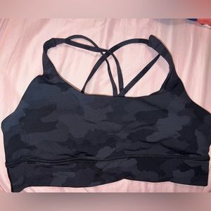 LULULEMON Black Camo Energy Bra